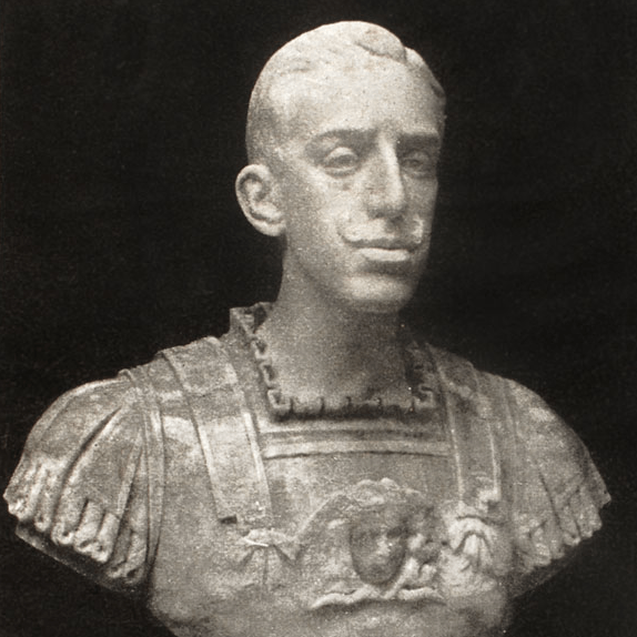 Busto de Alfonso XIII. Revista La Alhambra del 31 de enero de 1922