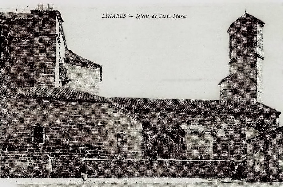 Imagen antigua de la Iglesia de Santa María de Linares